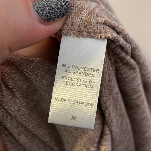 Cuddl Duds Heather Walnut Taupe Super Soft Longline Button Front Cardigan size M - Picture 9 of 16